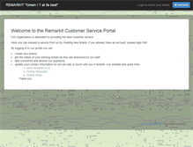 Tablet Screenshot of helpdesk.remarkit.co.nz